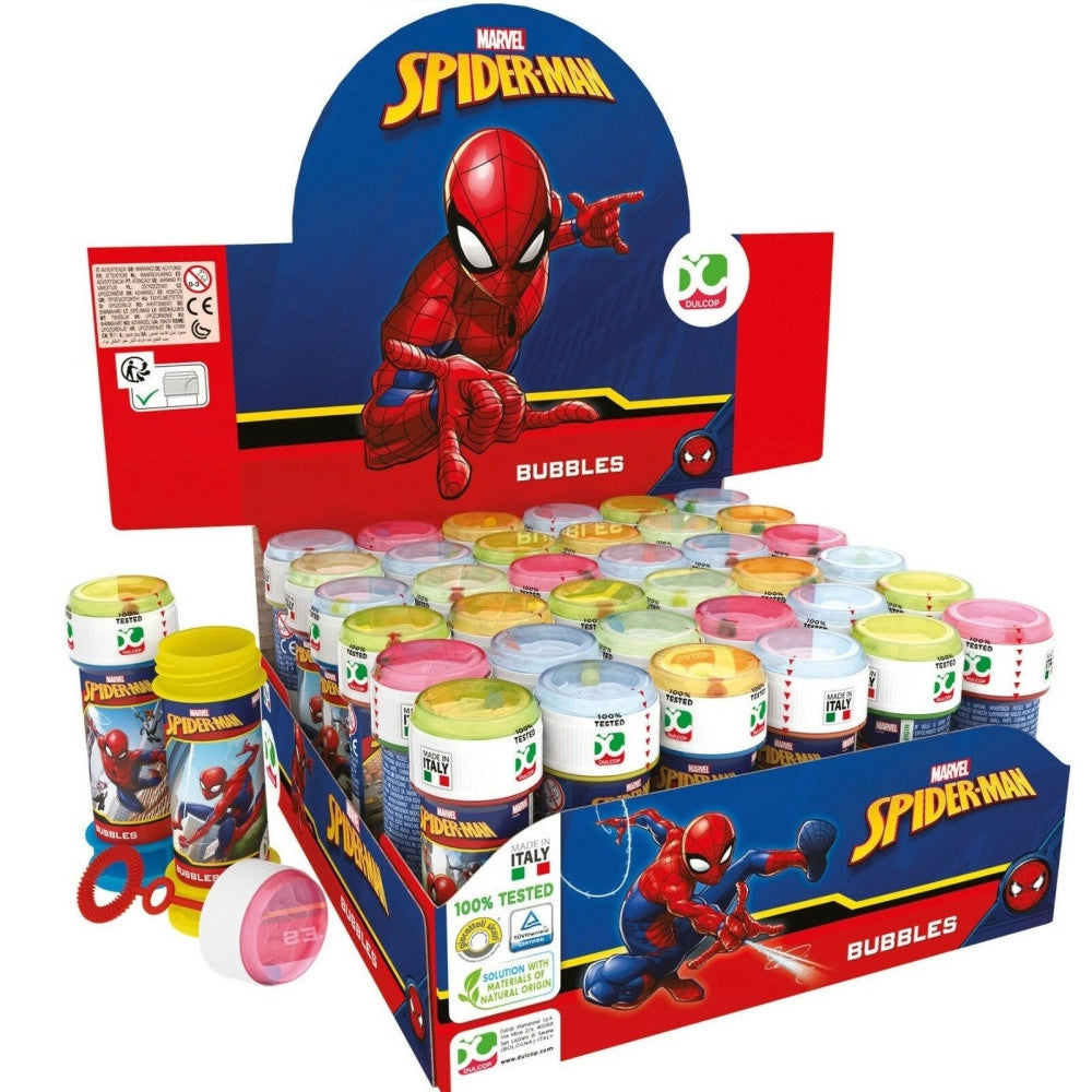 Trade Shop - Bolle Di Sapone Spiderman Confezione 36 Pz Flacone 60 Ml Gadget Party -