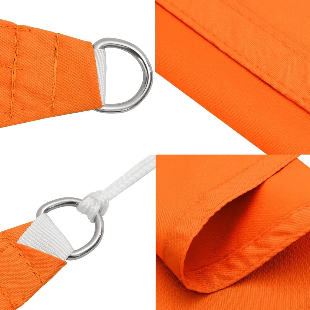 Parasole a Vela Oxford Triangolare 3,5x3,5x4,9 m Arancione 135725