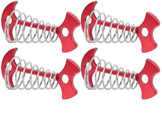 Accessori per tenda 4-deligi - a spirale - multifunzionali - adatti a piattaforme in legno - lega di alluminio/acciaio inossidabile - 7,7x3,6cm - supporti per tenda