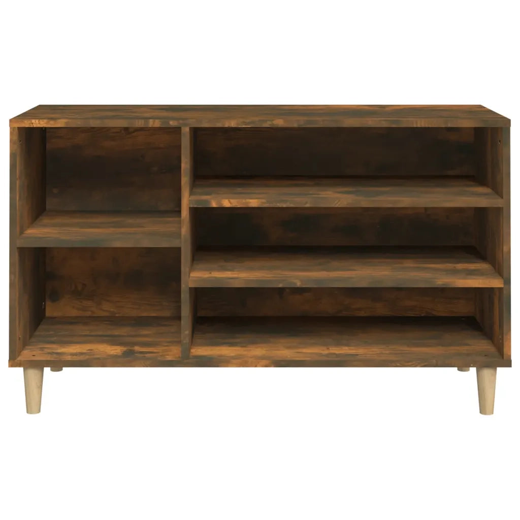 Scarpiera Rovere Fumo 102x36x60 cm in Legno Multistrato 819745