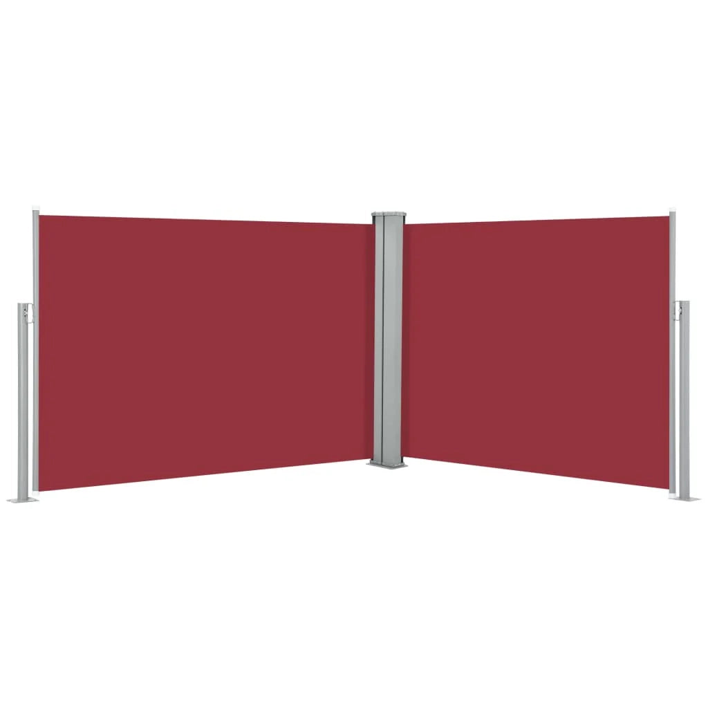 Tenda da sole laterale retrattile/schermo privacy per patio giardino terrazza balcone rosso 120 x 1000 cm 02_0007455