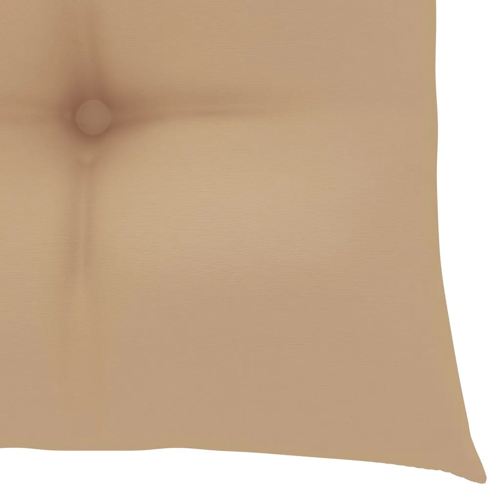 Sedie da Giardino 2 pz | Sedie da Esterno con Cuscini Beige in Teak Massello