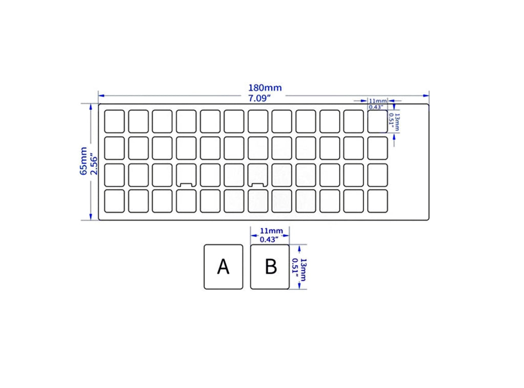 Kit 2 Adesivi Tastiera Silver Argento Layout ITALIANO per Tastiera PC Notebook