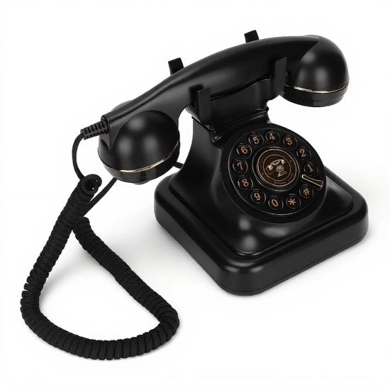 Telefono Classico da Ufficio - Design Retro - Telefono per Casa - Telefono per Ufficio - Telefono con Manopola - Design Unico e Classico