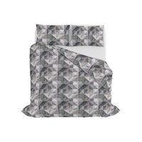 Copripiumino Singolo con Stampa sul Sacco e Federa Linea River Sepik Grey