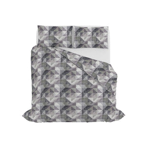 Copripiumino Singolo con Stampa sul Sacco e Federa Linea River Sepik Grey