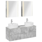 Set di mobili per il bagno 5 pcs Grigio Cemento 3406930