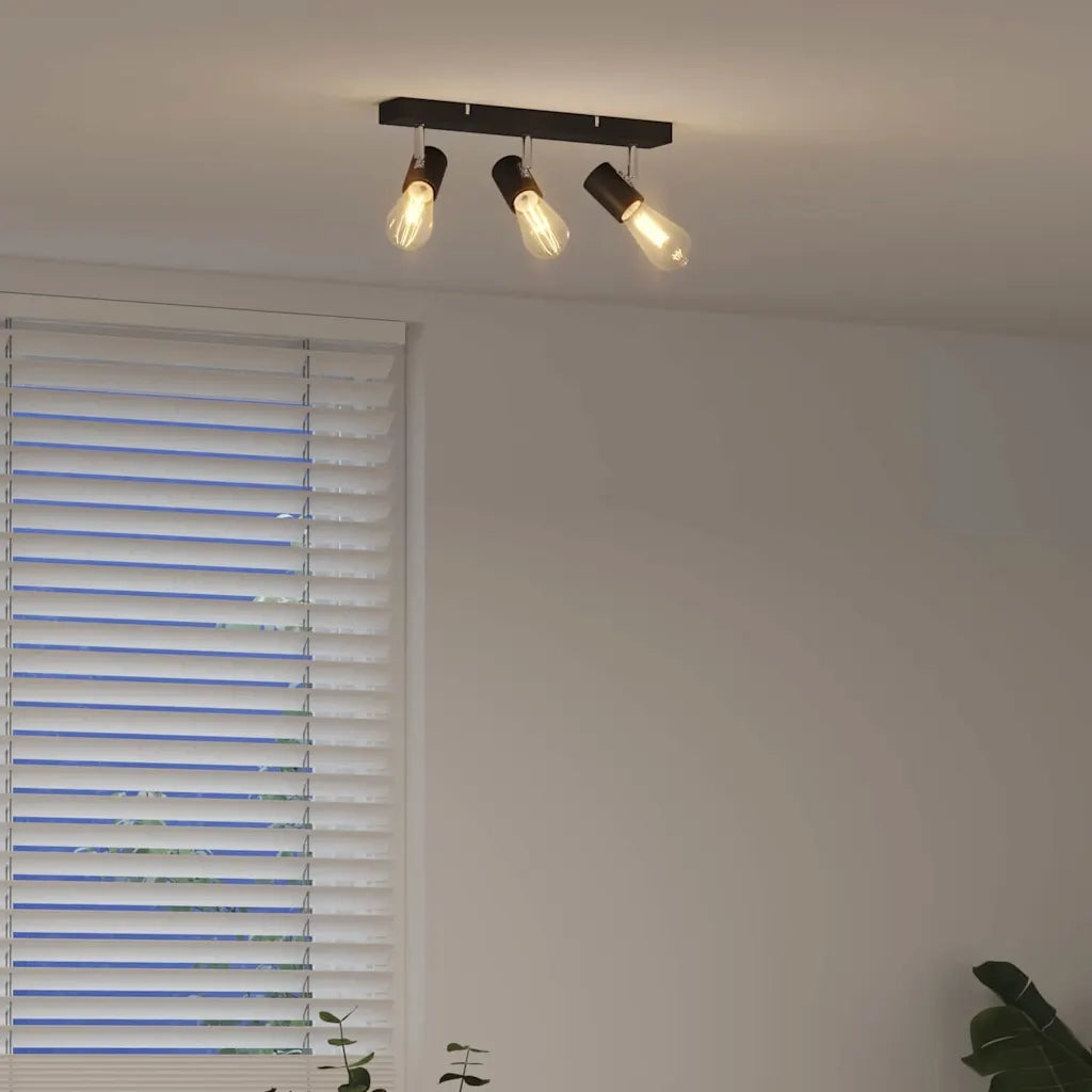Faretto da soffitto Nero 38 x 6,5 x 11,5 cm Metallo CFW9320084