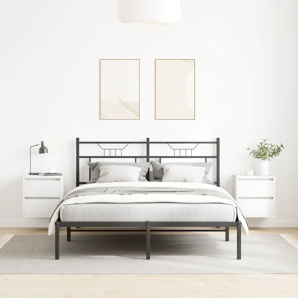 Set di 2 Comodini | Armadio da Notte | Mobiletto da notte a Muro Bianchi 38x34x40 cm