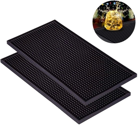 Matte antiscivolo in gomma - impermeabile - 2 pezzi - 30 x 15 cm - asciuga rapidamente - mat di asciugatura