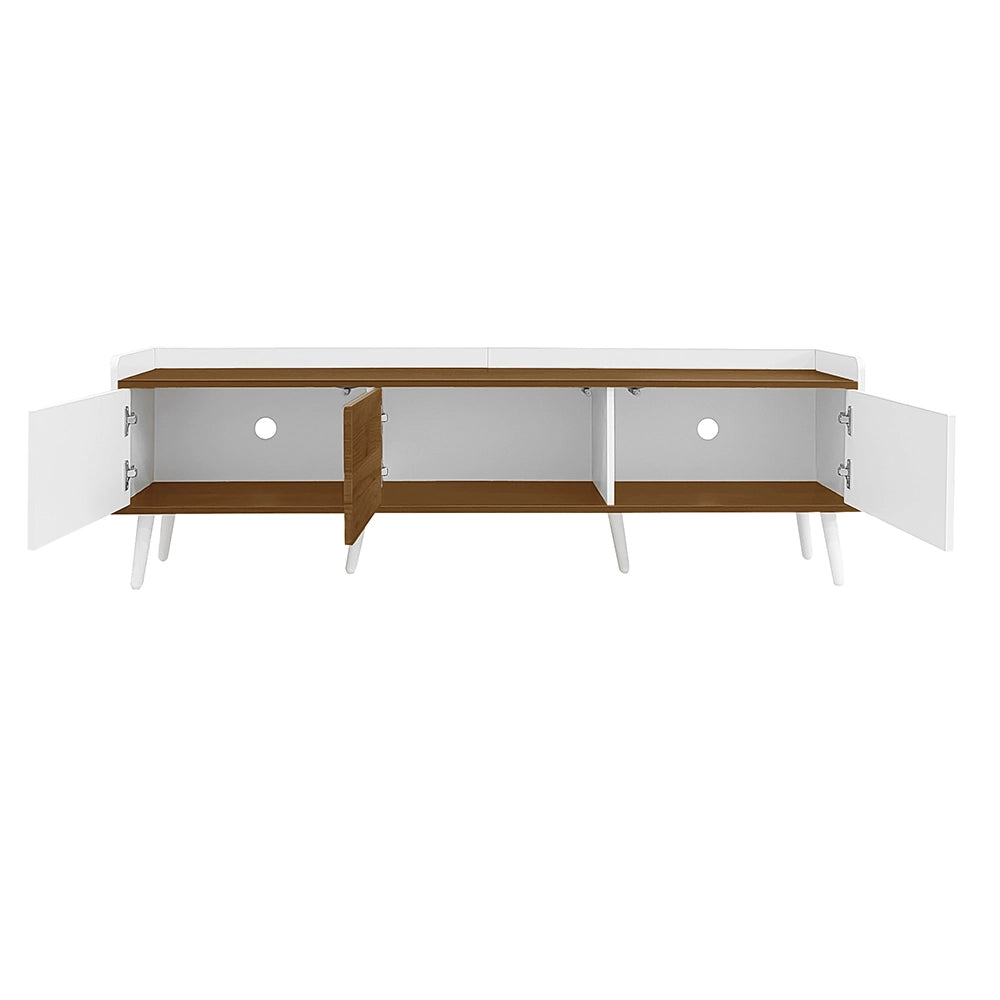 Mobile TV 3 porte - Xylo - 160x39x49.5cm bianco/legno compatto