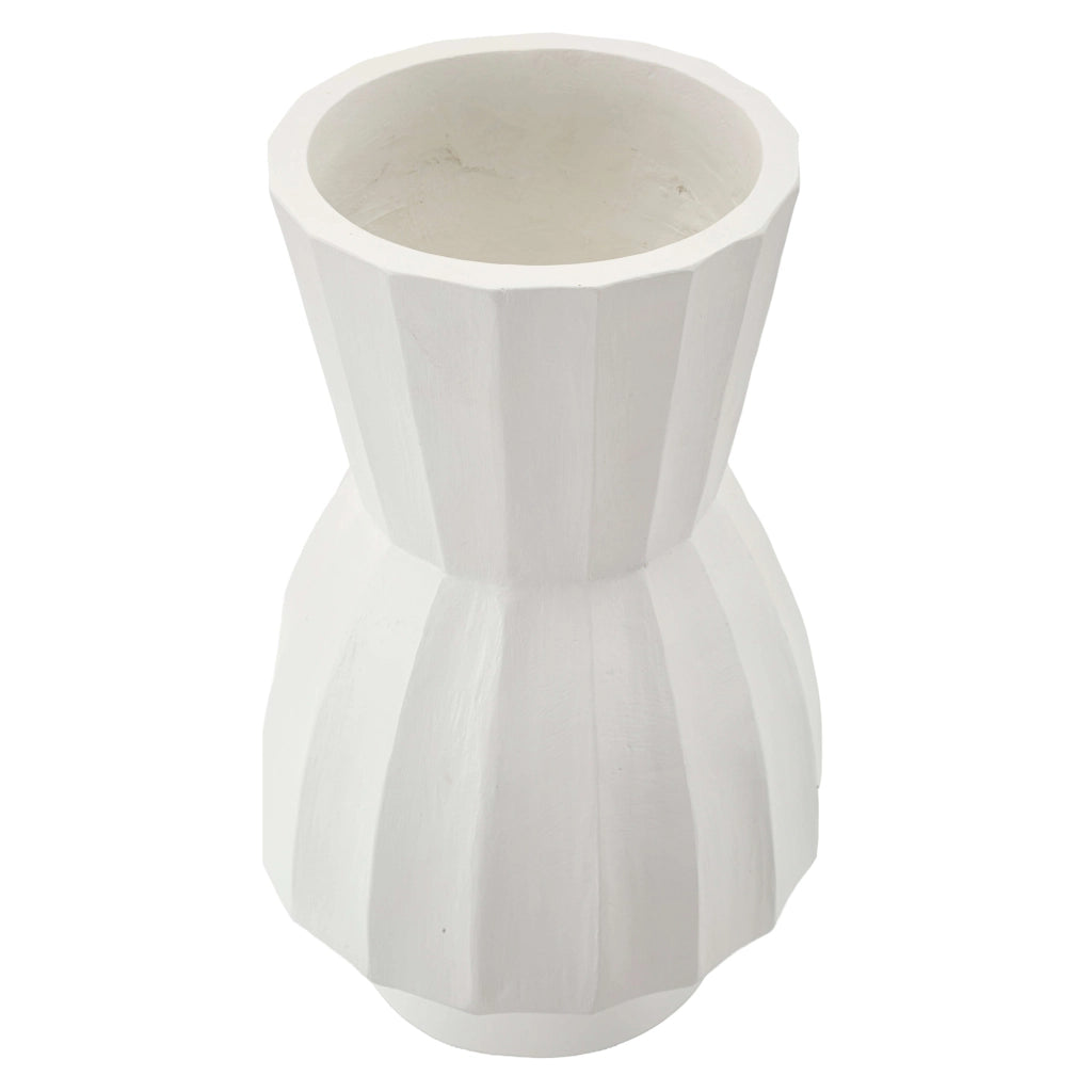 Darehamo, Vaso Lavorazione Scanalata, Bianco