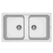 Lavello Elleci Incasso 2 vasche 86x50 Life 450 Granitek Bianco LG245068