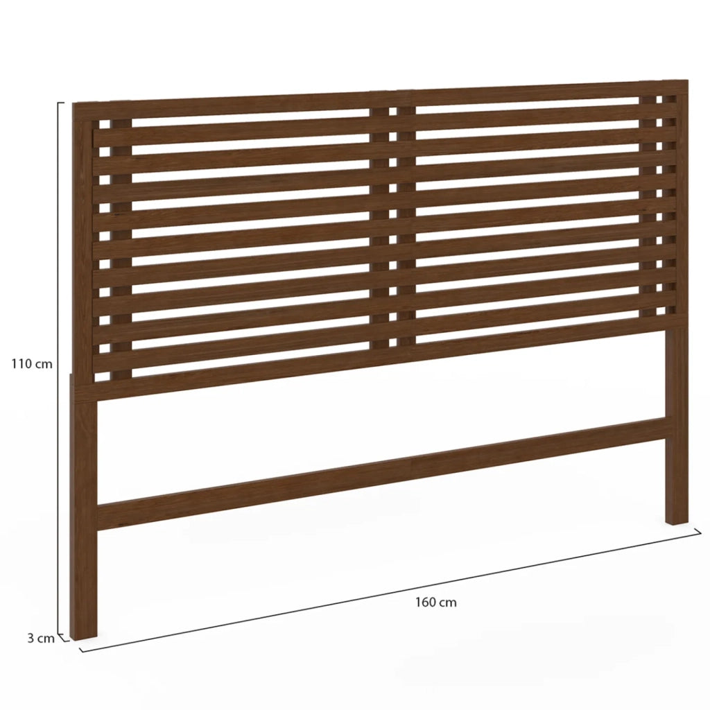 IDMarket - Cabecero de listones de madera envejecida AVA 160 CM