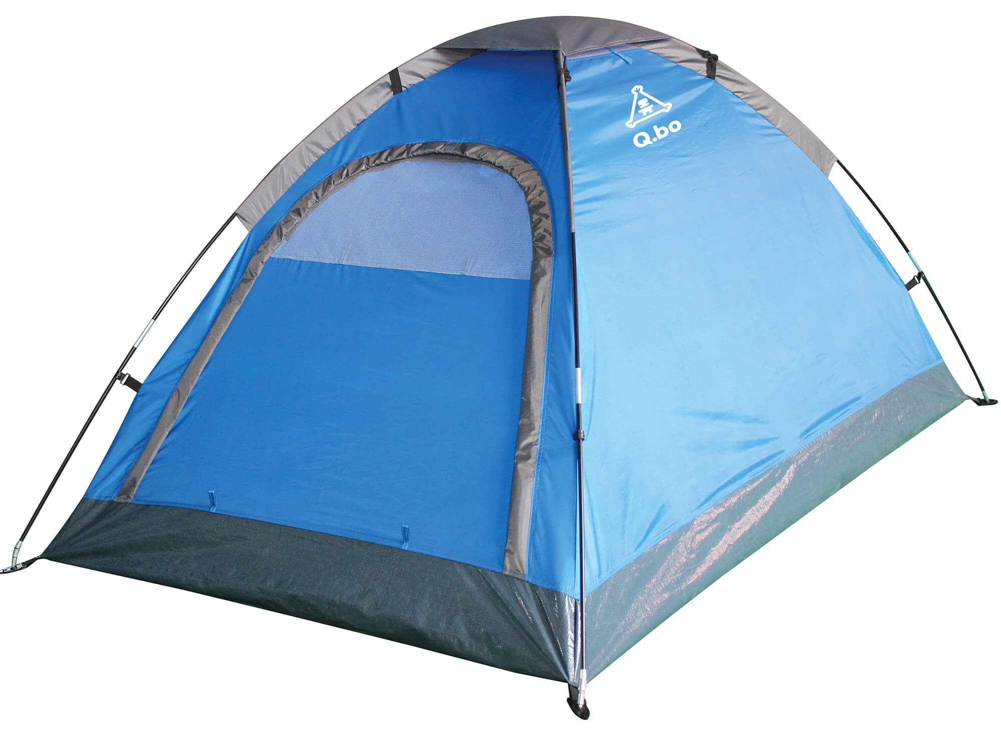 Tenda da Campeggio 3 Posti 2x2x1,2m in Polietilene Blu