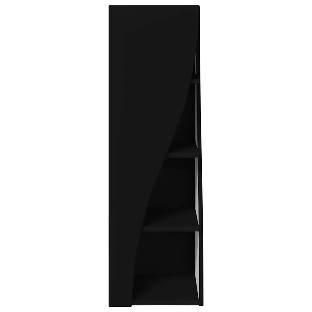 Mobile angolare Nero 32x32x102cm Legno multistrato 889856