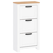 Scarpiera TEOLO 2 bianca + rovere (Lanzette J, colore nimfea alba / oak craft gold)