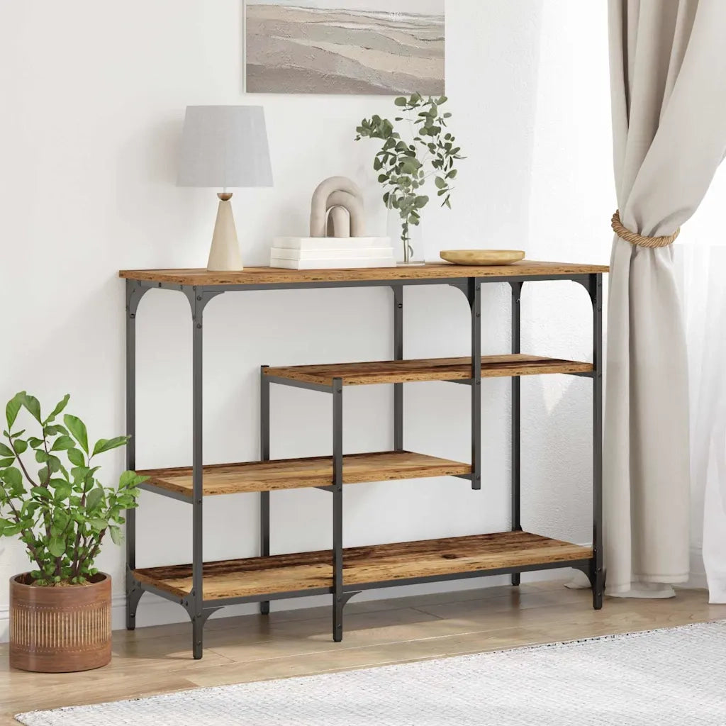 Tavolo Console con lo scaffale Legno vecchio 100 x 35 x 75 cm 863559