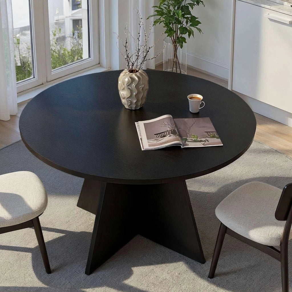 Racale, Tavolo Fisso 4 Posti, 120x120x75h cm Nero