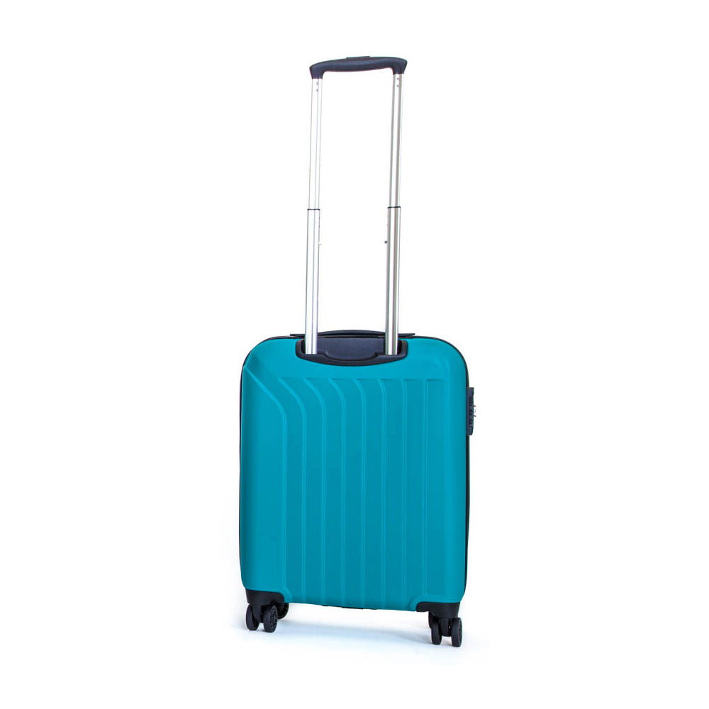 Trolley Valigia Rigido Bagaglio a Mano in ABS 4 TSA Ruote Ravizzoni Cielo Turchese