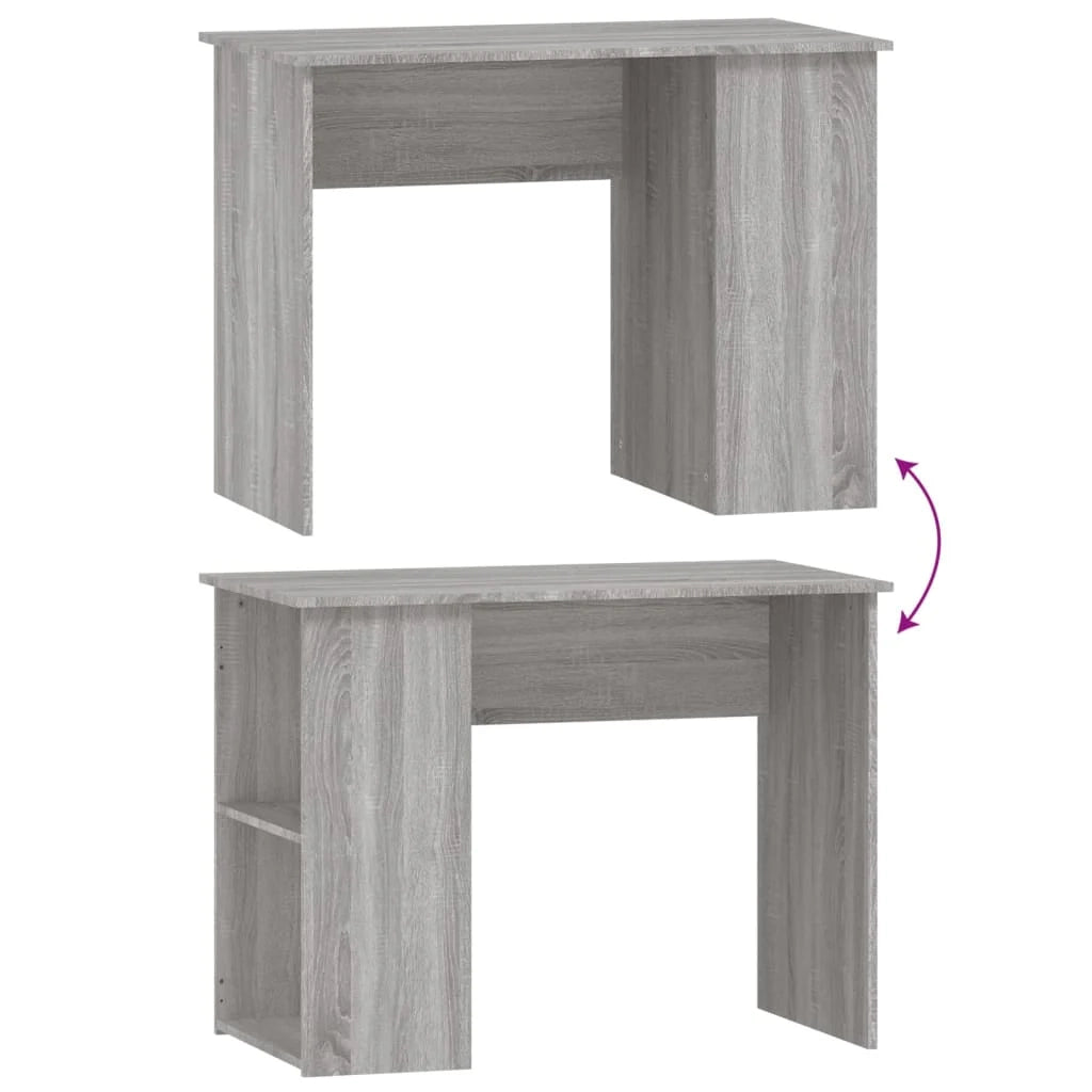 Scrivania Sonoma postazione computer mobile per computer scrivania da studio 100 x 55 x 75 cm legno ingegnerizzato grigio 02_0023942