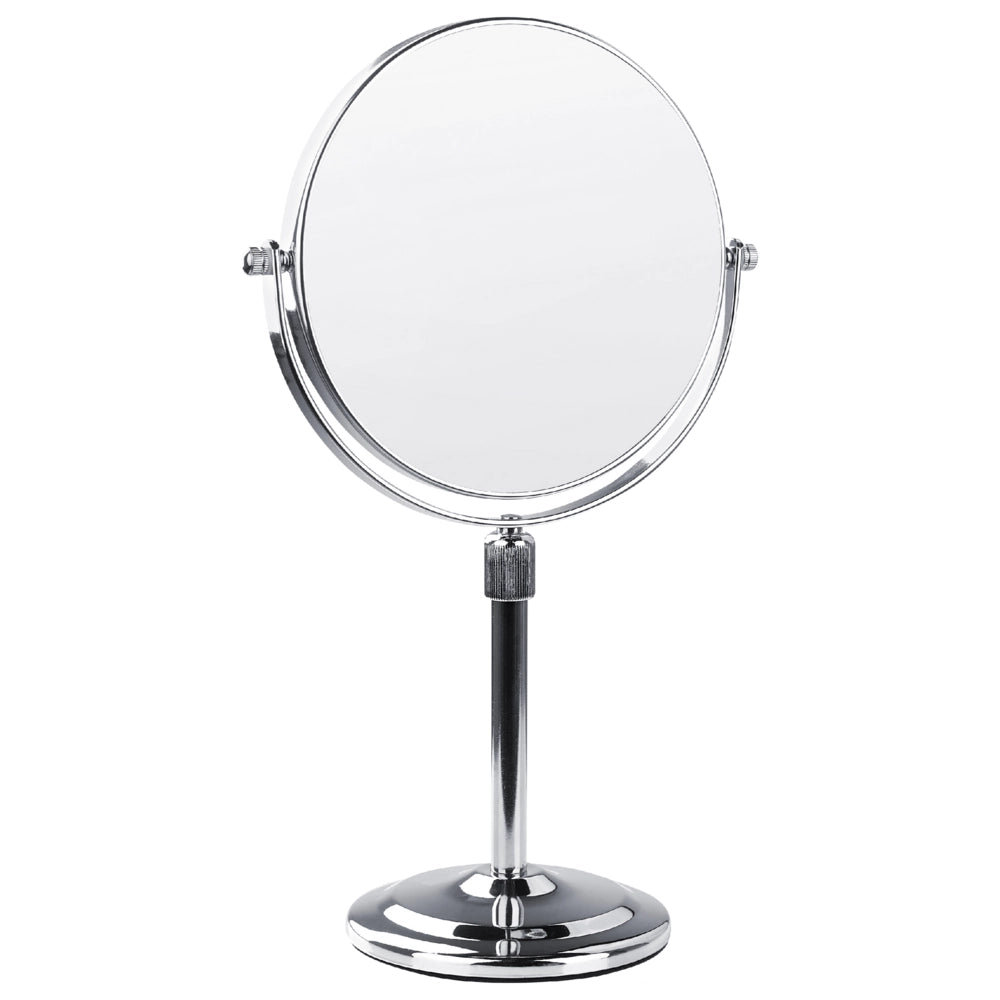 Specchio da trucco con ingrandimento color argento Ø 20 cm tavolo bagno camera da letto