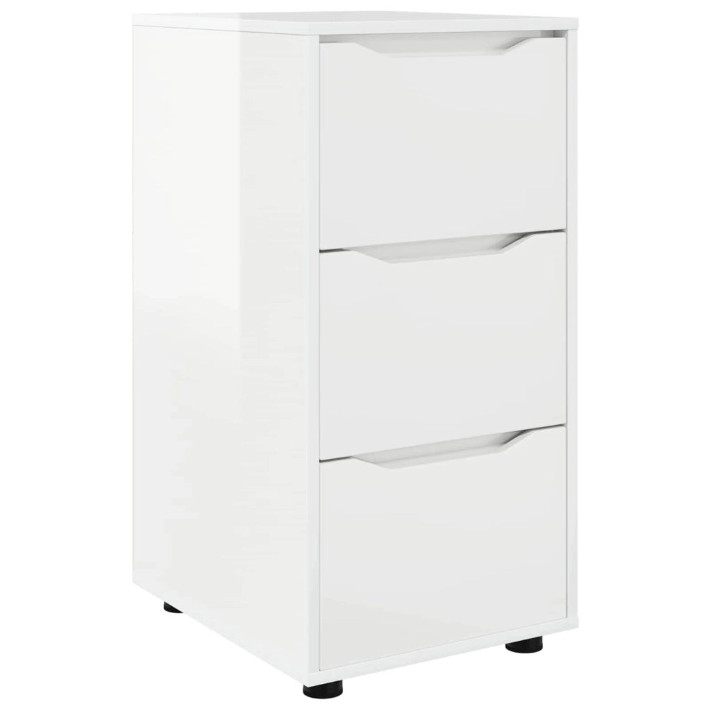 Armadio Bianco Lucido 40 x 48 x 81 cm Legno multistrato 888871