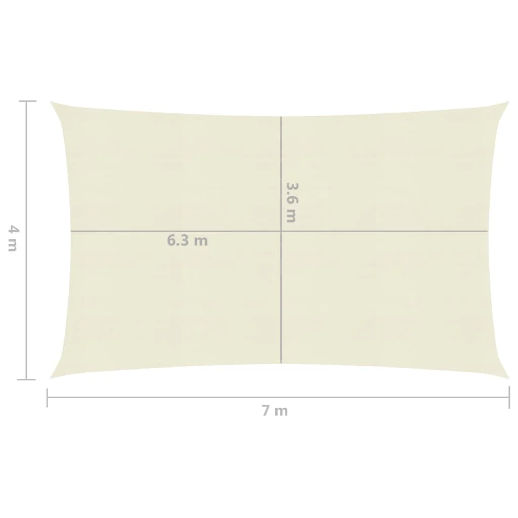 Vela ombreggiante 160 g/m² crema 4 x 7 m HDPE 02_0009099