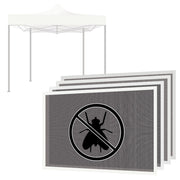 Set 4 teli zanzariera per gazebo da giardino 3x3 M kit di 4 zanzariere con velcro. 300X300X200H CM Verde