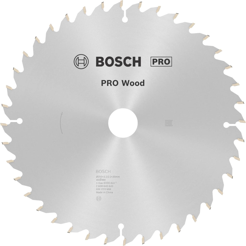 Bosch 1x Lama per sega circolare PRO Wood a filo per troncatrici (per Legno tenero, Legno duro, Ø mm, Professional Accessorio Troncatrice)