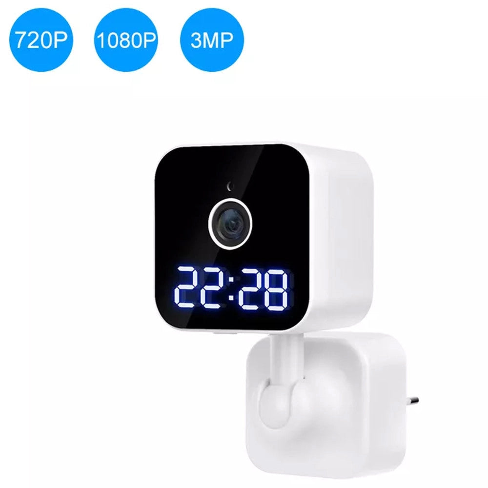 Trade Shop - Fotocamera Hd 1080p Wifi Sicurezza Ip Home Cam Visione Notturna Orologio Q-sx909 -