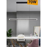 Trade Shop - Lampadario Led 70w A Sospensione Lampada Dimmerabile 3 Colorazioni Di Luce B80-3c - Nero