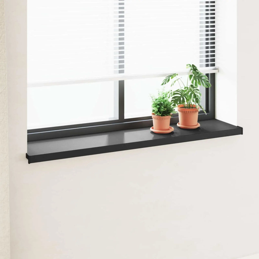 Soglia della Finestra Nero con Venature del Legno PVC CFW6223770