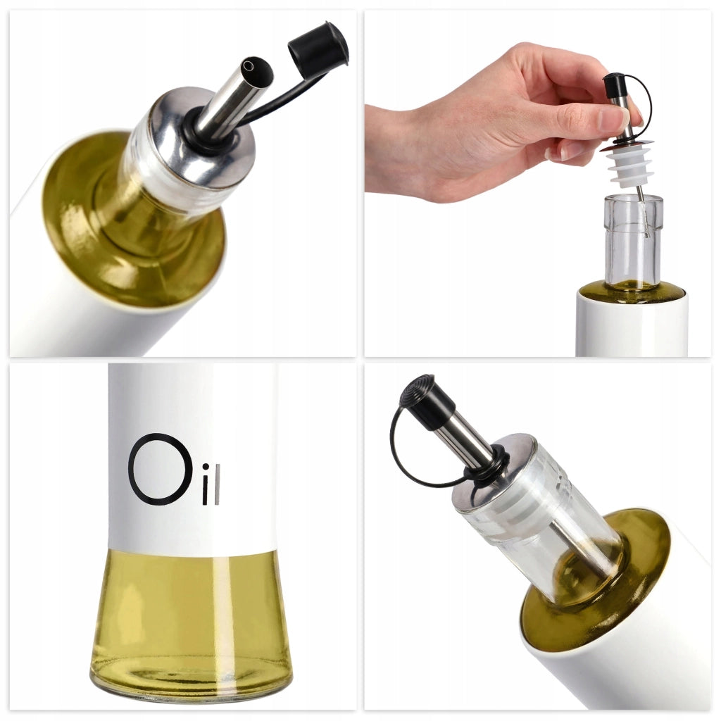 Set di 2 bottiglie in vetro KADAX da 320 ml con dosatore per aceto e olio.