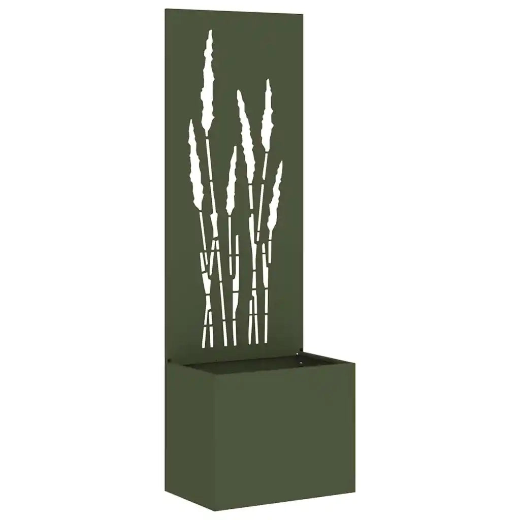 vidaXL Vaso da Giardino con Pannello Decorativo Oliver verde