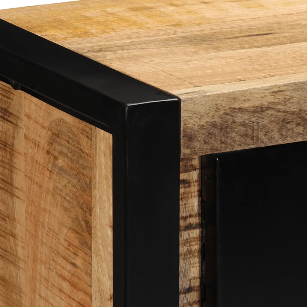 Mobile Porta TV 80x30x35 cm in Legno Massello di Mango Grezzo 4013591