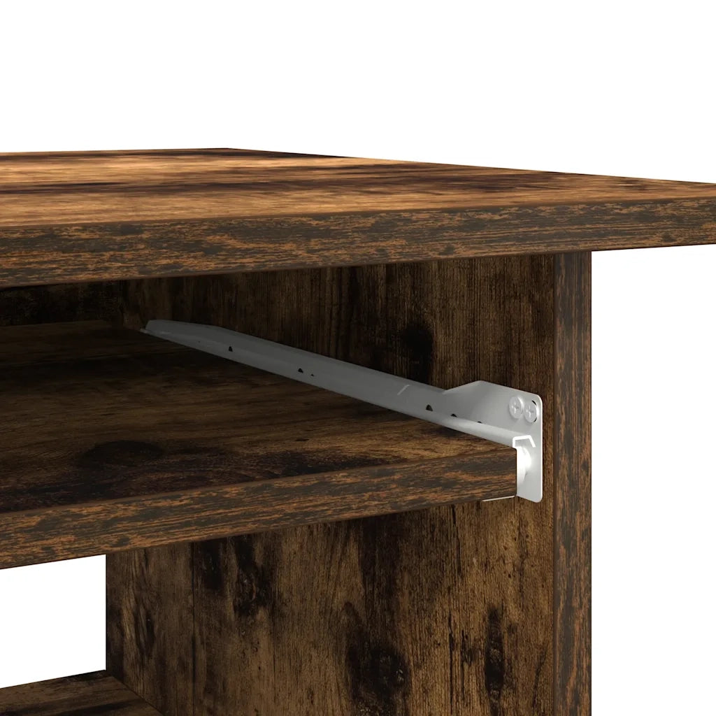 Scrivania Rovere Fumo 80x45x74 cm in Legno Multistrato 815477