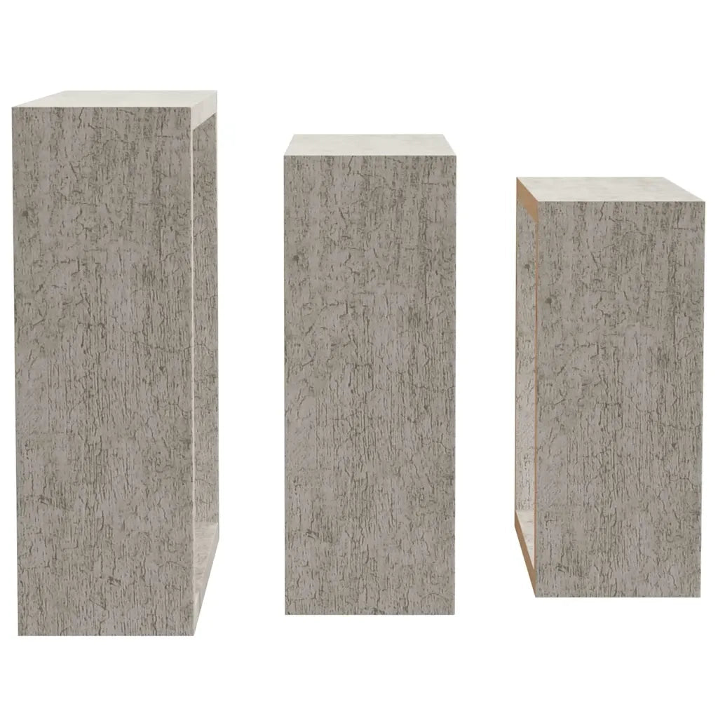Mensole da Parete a Cubo 3 pz Grigio Cemento cod mxl 33027