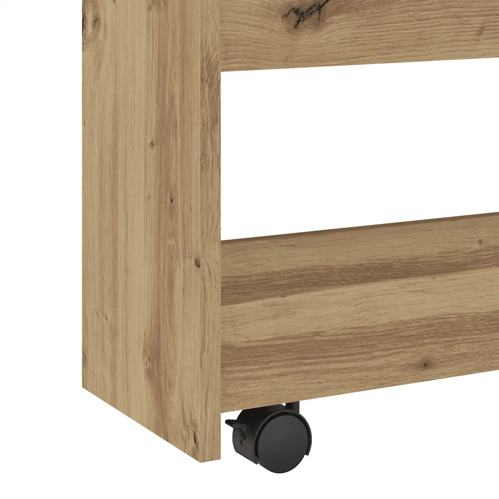 Carrello Stretto a 4 Livelli Rovere Artigianale in Truciolato CFW2303107