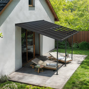 Canopia Sierra Cabrio Pergola Addossata in Alluminio 3X4.3 m Struttura grigia / Pannelli grigio opaco