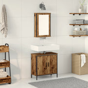 Set di mobili da bagno in 2 pezzi Legno vecchio Legno ingegnerizzato