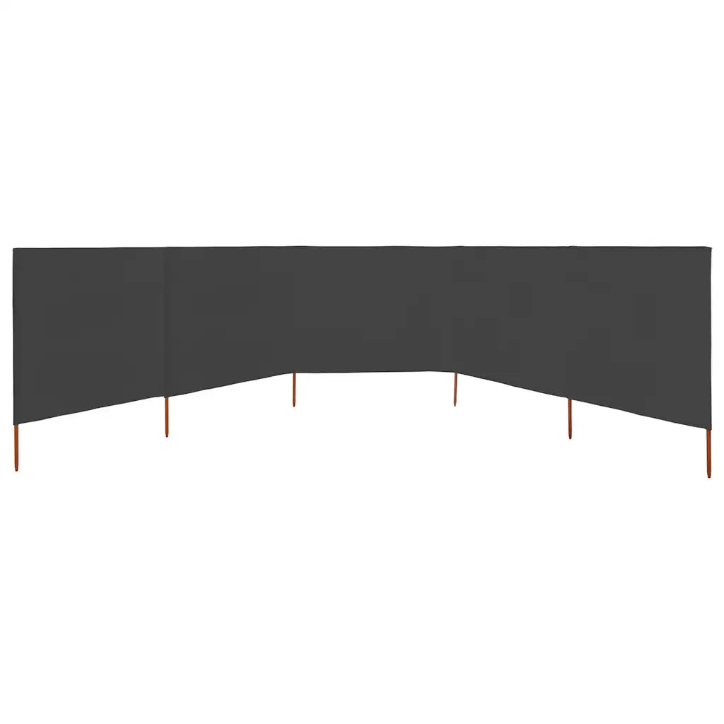 Paravento a 5 Pannelli in Tessuto 600x120 cm Antracite CFW2892307