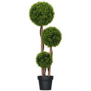 Buxus artificiale grande 110cm con 3 sfere ¨C zephmum ¨C verde UV resistente per giardino esterno