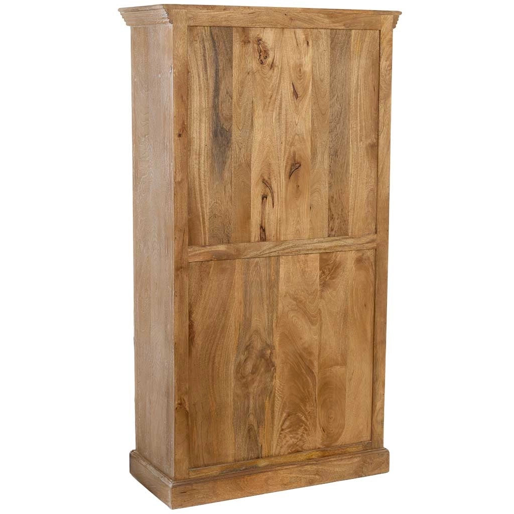Armadio in legno fatto a mano con 2 ante beige, 90x40x165h cm