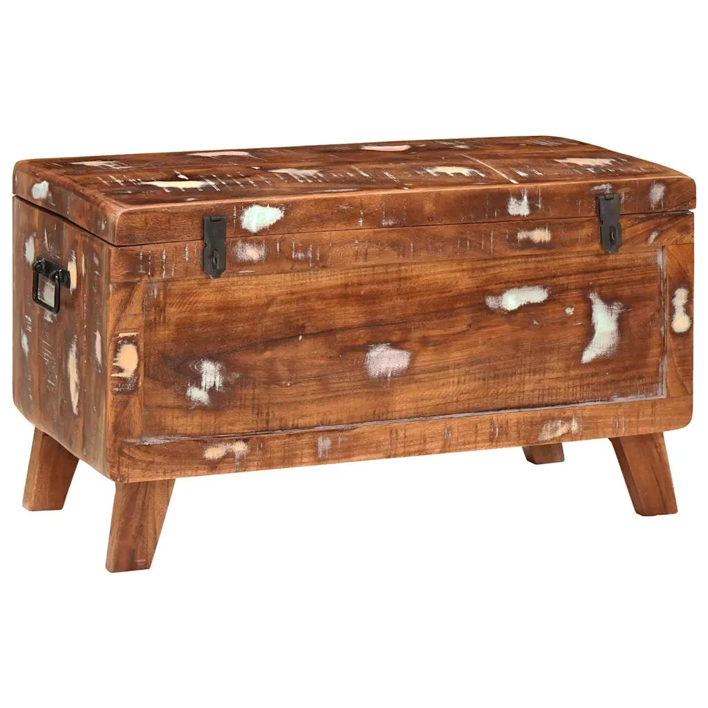 vidaXL Scatola di Stoccaggio 70 x 35 x 40 cm legno massello di riciclo