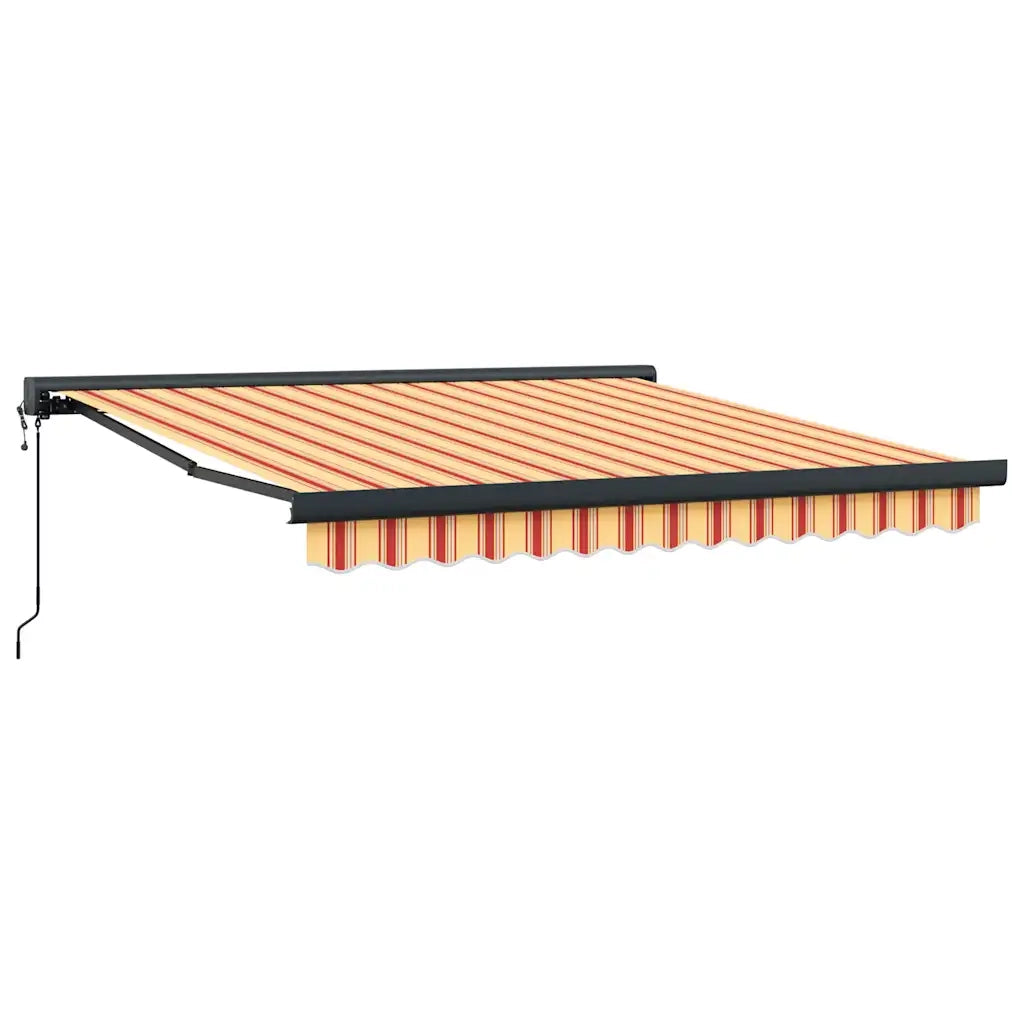 Tenda Retrattile Gialla e Bianca 3,5x2,5 m Tessuto e Alluminio 3154607