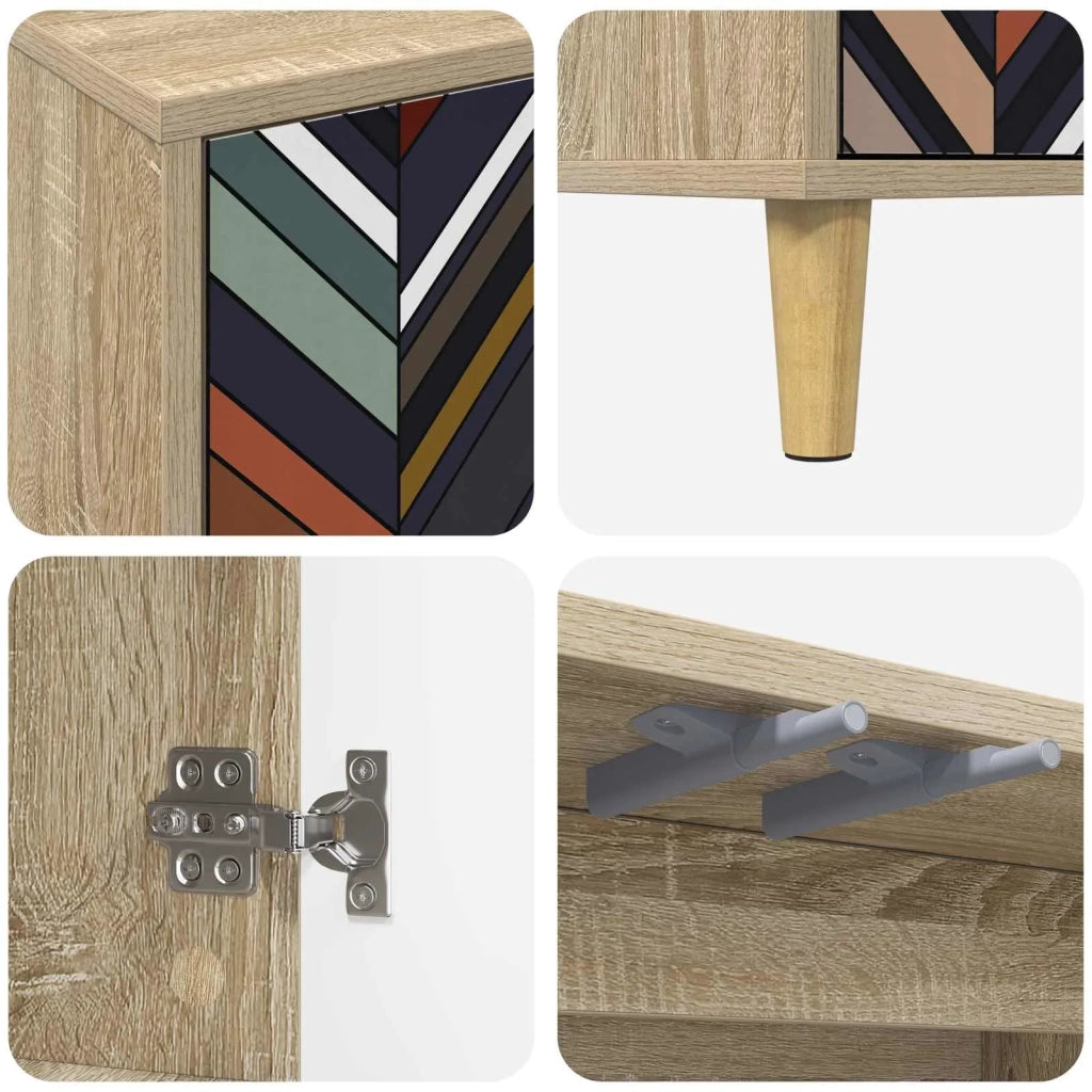 Mobile TV OMMEN 102 x 33 x 50 cm Sonoma Legno ingegnerizzato 8007079