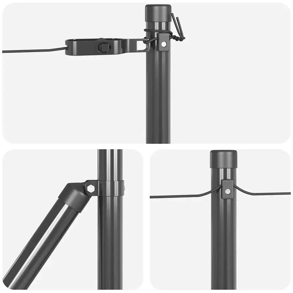 Palo della recinzione 52 pz Grigio 3,2 x 3,2 x 100 cm CFW1760085