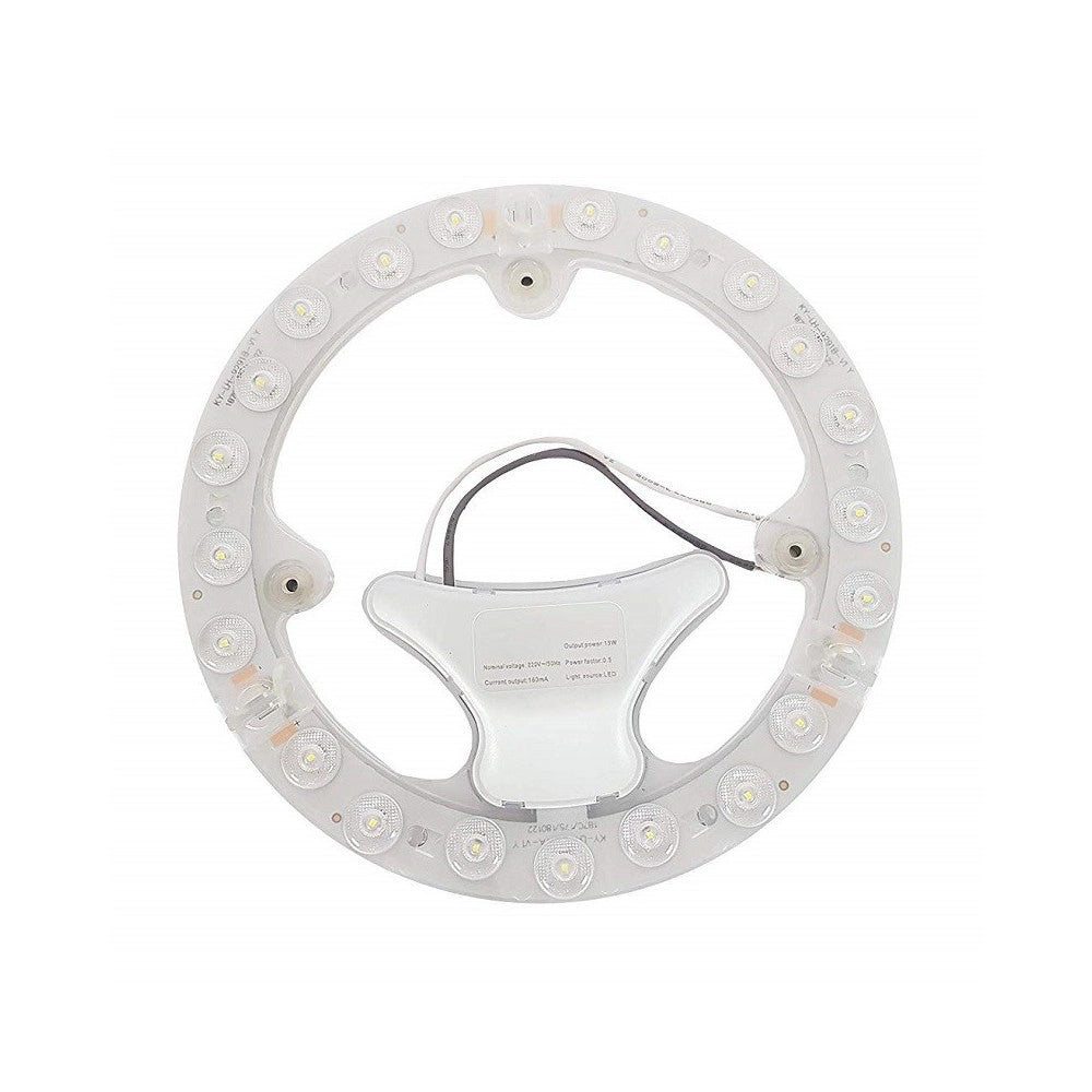 Trade Shop - Circolina Led Attacco Magnetico 12w 1650 Lumen 15 Led Bianco Freddo 6500k Circolare -