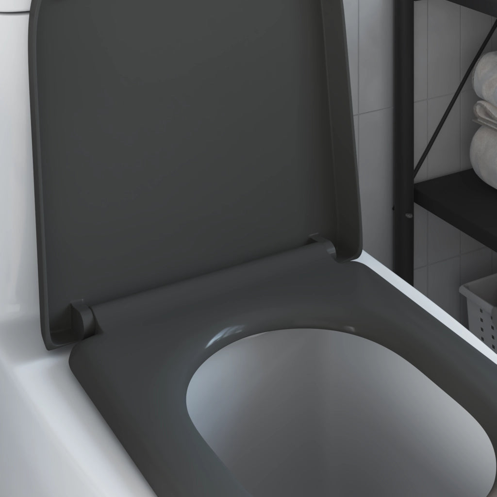 Toilette a rilascio rapido con chiusura morbida in Duroplast Antracite